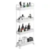 Estante de Almacenamiento de Espacios de Plástico Personalizado Estante de Almacenamiento de Cocina Estante de Piso para Baño Carrito para el Hogar Estante de Almacenamiento para el Hogar