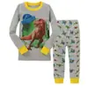 2026 Pijama Infantil Pijama Infantil 100% Algodão Conjunto de Roupa de Casa Infantil Estampa de Dinossauro Desenho Animado Roupa Infantil