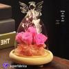 Mxmade Capa de Vidro Criativa com Paisagem Capa de Vidro de Anjo Vaso de Micro Paisagem Capa de Vidro com Flor Eterna