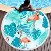 Fábrica direta redonda impressão digital Flamingo praia tapete de ioga microfibra toalha de praia europeia e americana geração