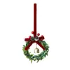 Guirlanda Sino Laço Aveludado Decorações de Natal Frutas Vermelhas Decoração de Árvore de Natal Guirlanda de Natal