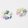 Colgante de color sólido plateado con cuentas de orquídea lirio luminoso cadena para teléfono móvil cuentas sueltas con agujero recto material decorativo accesorios para joyería DIY