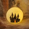 Lámpara de calabaza portátil de Halloween, lámpara de vela electrónica LED, accesorios de decoración para fiestas, lámpara de ambiente, adornos, suministro al por mayor