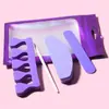 Kit de Herramientas para Manicura Esmalte de Uñas Pegamento Esponja Separador de Dedos del Pie Mini Esponja Lima Bastoncillo de Haya Lima de Viruta de Madera