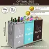 Bolsas de Basura Plegables Resistentes al Desgaste Compuestas Impermeables a Prueba de Fugas Empalmables para Exteriores Transfronterizas para Camping, Picnic, Hoteles y Cocinas Domésticas