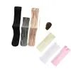 Meias 3/4 Lolita Meias de Veludo Primavera e Verão Estilo Japonês Cos Meias de Cano Médio Meias JK Pretas Meias Coloridas Meias Vermelhas Grandes