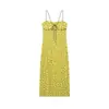 Venta caliente transfronteriza de AliExpress primavera 2026 nuevo vestido midi sexy de lunares con abertura para mujer 7198297