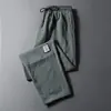 Pantalones de Hombre Verano Finos Sueltos Rectos Casuales Deportivos Elásticos Moda Coreana Pantalones Cortos de Lino