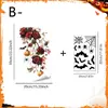 Adesivos Eletrostáticos para Vidro sem Cola para Halloween para Janelas de Casa, Vitrines de Lojas e Fachadas, Decalques Decorativos para Janelas sem Resíduos