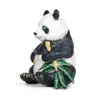 Figura Realista de Panda Sentado Figura de Panda em PVC com Bambu Figura de Animal Fofo para Crianças Perfeita para Brinquedos e Decorações Educacional Selvagem