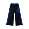 Pantalones de chándal casual versátiles para otoño e invierno, pantalones largos de estilo gótico oscuro, pantalones anchos de estilo punk callejero con diseño de doble cintura