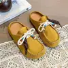 Mules populares de verano para mujer con punta abierta para uso en exteriores, nuevos zapatos retro tipo Birkenstock para otoño 2026, tipo chancla, canguro, zapatos perezosos