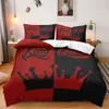 SHEIN jogo de cama de três peças decoração de feriado Dia dos Namorados impressão digital quarto decoração de casa jogo de cama de três peças