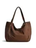 Bolsa de lona casual estilo japonés, simple y elegante, bolso de mano de gran capacidad, aspecto vintage lavado, adecuado para que los estudiantes lo usen como bolso de hombro para la clase