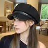 [Boina] Boina Retro Pico de Pato Huixuan Otoño/Invierno, Negro/Superior