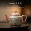 Zhiye Quemando Corazón Lleno Olla Tetera de Cerámica Estilo Horno Retro Olla de Mano Olla con Filtro de Agujeros de Bola Juego de Té Kung Fu Olla Individual