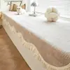 Almofada simples de veludo para bay window, novo modelo 2026, adequada para todas as estações, antiderrapante e um item essencial para renovação de bay window - uma almofada macia para o peitoril da janela