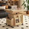 Mesa de Centro Elevable, Sofá para Sala de Estar, Carrito Móvil Plegable, Mesa de Té de Madera, Mesa de Comedor Multifuncional para Sala de Estar de Apartamento Pequeño