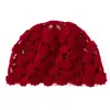 Gorro de Cachemira para Mujer 100% Cachemira Pura Estilo Nuevo Hecho a Mano de Tres Hilos Corte Flor de Ciruelo Baotou Protección para Orejas Gorro Cálido
