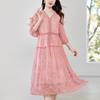 Fábrica de Origem Vestido Bordado em Seda de Alta Resistência Feminino de Alto Padrão Redutor de Idade Mãe Saia Midi 82496918