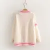 Colección Otoño 2026: Chaqueta suéter con moño tridimensional estilo japonés para mujer, diseño casual con un toque juvenil, cárdigan de punto