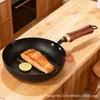 Sartén Pequeña Martillada para el Hogar Olla de Hierro Puro Wok Engrosado Antiadherente sin Recubrimiento Sartén para Saltear Cocina de Inducción Transfronterizo