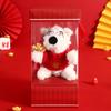 Llavero creativo de peluche de oso de Año Nuevo para coche, colgante para bolso de pareja del Año de la Serpiente, regalo pequeño, venta al por mayor