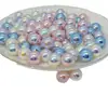 Agujero recto mágico aurora artificial brillante perla de mabei cuentas sueltas redondas cuentas sueltas hechas a mano para bricolaje accesorios de joyería