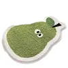 Alfombra de Piso de Imitación Cachemir con Dibujos de Frutas para Dormitorio, Alfombra de Mesita de Noche, Alfombra de Piso Absorbente de Agua y Antideslizante para Baño, Alfombra de Piso Resistente al Desgaste y Fácil de Cuidar
