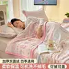 Manta Gruesa Clase A Manta de Sofá Colcha Siesta de Invierno Manta de Coral de Leche Franela Para Cama Todas las Estaciones Universal
