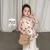 Ropa para Niños Weimu Conjunto para Niñas Chaleco y Pantalones Estilo Verano Delgado 2026 Estilo Chino Ropa para Niños Top para Bebé Pantalones de Pierna Ancha