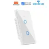 Interruptor de Pared Táctil Tuya Wifi+433 Tipo 118 Alexa Estándar de EE. UU. Estándar Australiano Estándar Brasileño Simple Neutro Fuego Universal