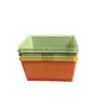 Cesta de Almacenamiento de Plástico Calada para Snacks y Artículos Varios Cesta de Almacenamiento de Frutas y Verduras para Cocina Doméstica Cesta de Almacenamiento para Artículos de Tocador
