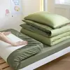 Juego de tres piezas de algodón puro para dormitorio de estudiante universitario, juego completo de ropa de cama, funda de edredón individual de algodón puro, juego de seis piezas de sábana