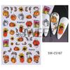 Pegatinas Transfronterizas para Uñas Otoño Hoja de Arce Fruta Girasol Caducifolio Calabaza Acción de Gracias Pegatinas Adhesivas Traseras para Uñas