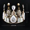 Decoração de Bolo Coroa Europeia Retrô Luxo Rainha Coroa de Cristal Tiara de Noiva Aniversário Infantil Ornatos para Confeitar
