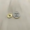 Botón de metal para fragancia pequeña con forma de H de punta de aceite redonda Hebilla de pierna alta con incrustaciones de diamantes cosida a mano para traje de mujer camisa abrigo abrigo hebilla de abrigo