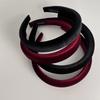 Diadema estilo Hepburn francés retro de terciopelo rojo vino elegante negro simple horquilla para presionar el cabello