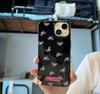Funda para iPhone 15/14 Pro Max con Lazo de Copo de Nieve Apple Phone Case 13/12/11 Pro Funda Suave XR/XS/8P