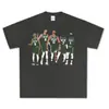 Camiseta Americana Vintage Celta Transfronteriza con Estampado de los Boston Celtics Sudadera Pesada de Cuello Redondo