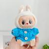 Ropa de bebé 17cm Labubu Labubu ropa de bebé corazón macaron vinilo colgante cara para suéter falda bandolera