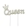 Estilo Igual al de Celebridad de Internet Decoración de Pastel Reina de Perlas Enchufe para Pastel Festival de la Reina Reina Feliz Enchufe para Pastel de Perlas