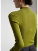 Tejido sin costuras SS STUDIO, elegante y con estilo, suéter de lana para mujer de cuello semi-alto, perfecto para usar en capas en otoño