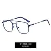 91766 Gafas Metálicas Anti-luz Azul Europeas y Americanas Transfronterizas Montura Completa Simple Unisex Montura Plana Montura para Miopía