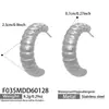 Moda Europea y Americana Pendientes de Aro de Moda en Forma de C Roscados Estilo de Lujo Ligero Simple Versátiles Pendientes de Acero Inoxidable para Mujeres
