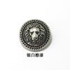 Origen Fuente Fuente Hebilla de metal Cabeza de león Redonda Accesorios de ropa Camisa Botón de punto Hebilla decorativa Hebilla cosida a mano