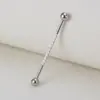 Perforación corporal punk europea y americana transfronteriza de acero inoxidable con circonita, micro barbell, clavo para hueso de la oreja de estilo industrial