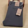 Série B Outono novo sarja de algodão calça masculina reta cintura média elástica respirável calça masculina casual de negócios