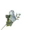 Rosa de Torre Simulada de 3 Cabezas Rama Única Escena de Boda Diseño Guía de Camino Arco Arreglo Floral Hogar Sala de Estar Centro Comercial Tienda Decoración
