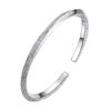 Novo Bracelete Mobius 999 Infantil Fosco Brilhante Areia Prata Bracelete Japonês e Coreano Polido Moda Bracelete Torcido